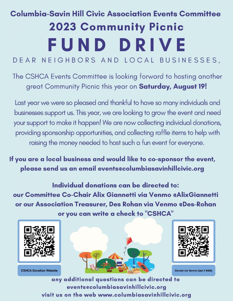 Community Picnic Fund Drive Flyer
