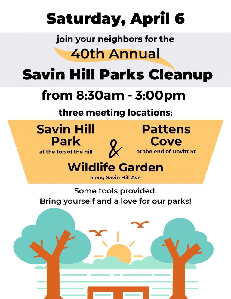 40th Annual Savin Hill Parks Cleanup flyer